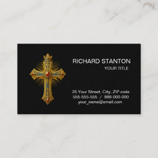 Christian cross visitekaartje