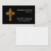 Christian cross visitekaartje (Voorkant / Achterkant)
