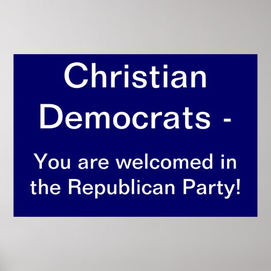 Christian Democrats Poster (Devant)