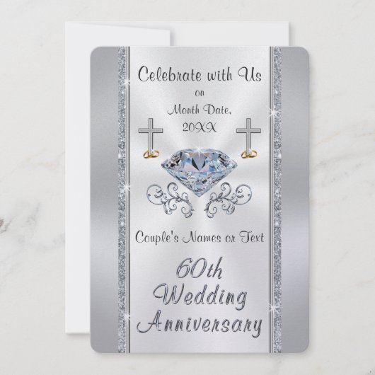 Christian Diamond Mariage Invitations (Devant)