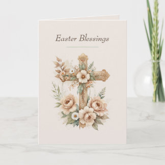Christian Easter Cards, Religious Blessing Cross Feestdagen Kaart