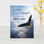 Christian Encouragement Carte Bald Eagle (Fleur jaune)