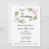 Christian Faire-part de mariage Aquarelle Magnolia (Devant)