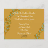 Christian Faire-part de mariage Carmel et Blue (Dos)