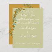 Christian Faire-part de mariage Carmel et Blue (Devant / Derrière)