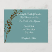 Christian Faire-part de mariage Carmel et Blueberr (Dos)