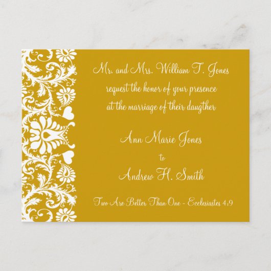 Christian Faire-part de mariage Carmel et Blueberr (Devant)