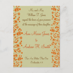 Christian Faire-part de mariage Carmel et Blueberr