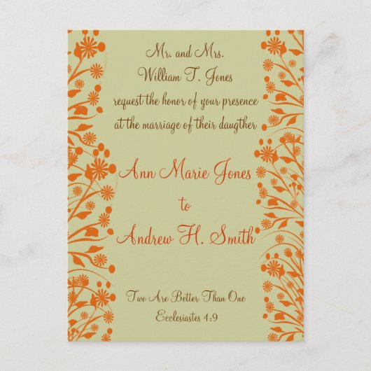 Christian Faire-part de mariage Carmel et Blueberr (Devant)