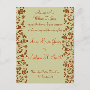 Christian Faire-part de mariage Carmel et Blueberr