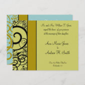 Christian Faire-part de mariage Deep Sea Blue (Devant / Derrière)