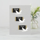 Christian Faire-part de mariage — Foi, Espoir et A (Debout devant)