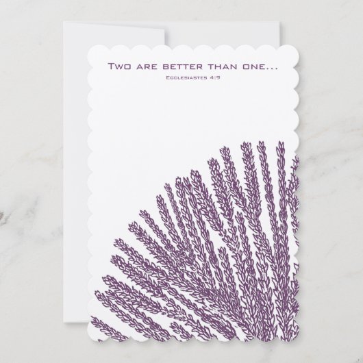 Christian Faire-part de mariage Hummigbird Plum Co (Devant)