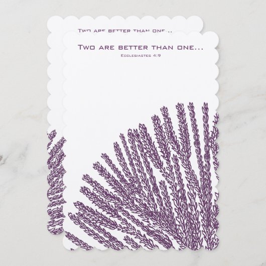 Christian Faire-part de mariage Hummigbird Plum Co (Devant / Derrière)