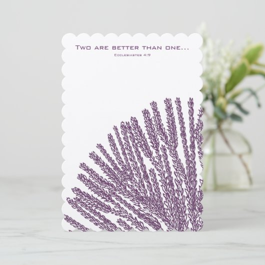 Christian Faire-part de mariage Hummigbird Plum Co (Debout devant)