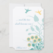 Christian Faire-part de mariage Humming Oiseaux Fl (Dos)