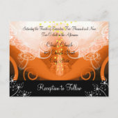 Christian Faire-part de mariage Orange Cala Lily (Dos)