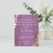 Christian Faire-part de mariage Purple Elegance (Debout devant)