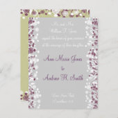 Christian Faire-part de mariage Raisin Blanc Taupe (Devant / Derrière)