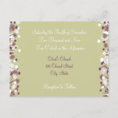 Christian Faire-part de mariage Raisin Blanc Taupe (Dos)