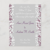 Christian Faire-part de mariage Raisin Blanc Taupe (Devant)