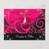 Christian Faire-part de mariage Rasberry Cala Lily (Dos)