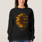 Christian Faith Love Sunflower Scripture Religious Trui (Voorkant)