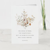 Christian Floral Art Isaiah 40:8 Carte de voeux (Recto)