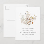 Christian Floral Art Isaiah 40:8 Carte postale (Devant / Derrière)