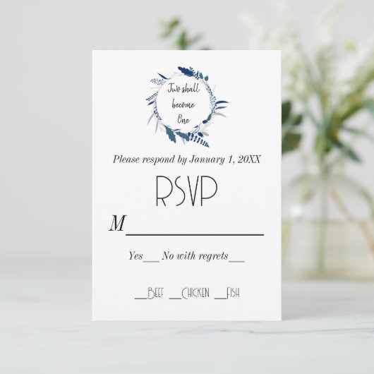 Christian Floral Two Devient Un Mariage RSVP (Debout devant)