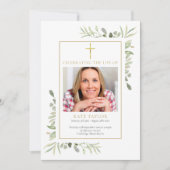 Christian Funeral Foliage Programme D'Ordre De Ser (Devant)