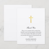 Christian Funeral Gold Cross Merci (Devant / Derrière)