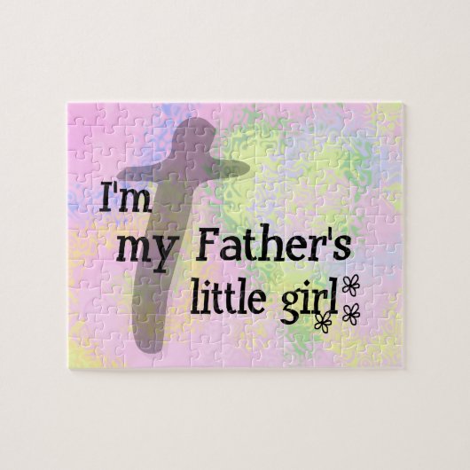 Christian Girl Puzzle avec Coeurs rose et Jaune (Horizontal)