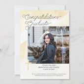Christian Gold Graduation Photo Invitation (Devant)