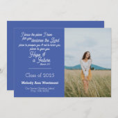 Christian Graduation Faire-part Jeremiah 29 11 (Devant / Derrière)