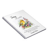 Christian Gratitude Journal Bible Verse Bird (Côté Droit)