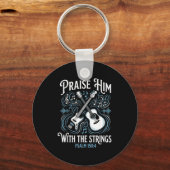 Christian Guitarist Praise Him With The Strings  Sleutelhanger (Voorkant)