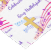 Christian HALLELUJAH CHRIST IS RISEN Easter Tafelkleed (Gekanteld)