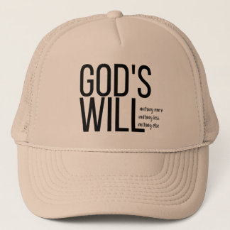 Christian Hats Christian Gifts, Gods will hat.  Trucker Pet