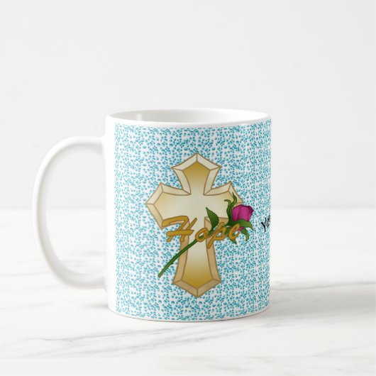 Christian Hope Rose Cross mug (Gauche)