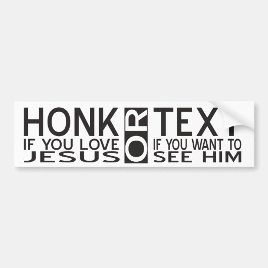 Christian Humour Funny Autocollant pare-chocs voit (Devant)