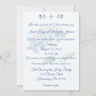 Christian Hydrangea Faire-part de mariage