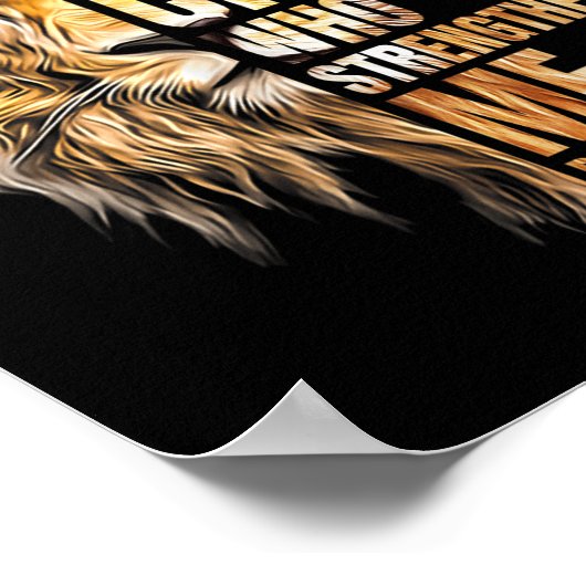 Christian I Can Do All Things Through Christ Lion Poster (Hoek)