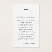Christian In Loving Memory Memorial Prayer Card  (Dos)