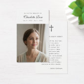Christian In Loving Memory Memorial Prayer Card  (Bureau)