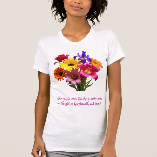Christian Inspirational Floral Mother T-Shirt (Devant)
