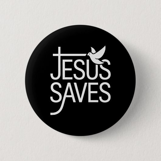Christian Jesus redt premie Ronde Button 5,7 Cm (Voorkant)