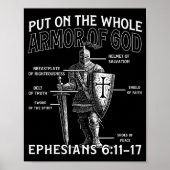 Christian Knights Templar Medieval Knight Armor Of Poster (Voorkant)