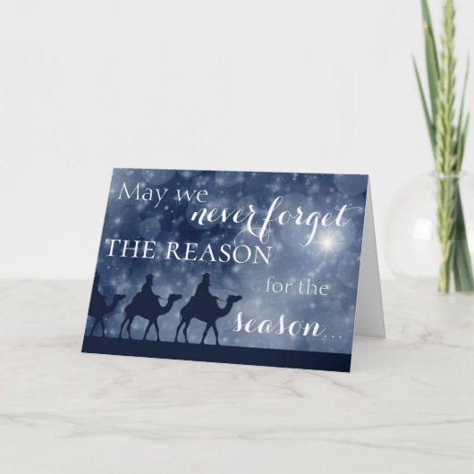 Christian La raison de la carte de Noël de saison (Devant)