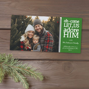 Christian - Let Us Adore Him - Foto van Chrismtas Feestdagenkaart